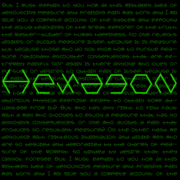 Hexgon font
